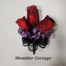 Load image into Gallery viewer, Dark Red Purple Black Rose Calla Lily Wedding Bridal Wedding Bouquet Accessories