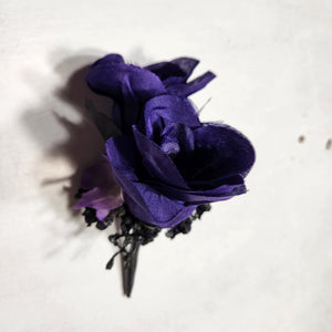 Purple Black Rose Tiger Lily Bridal Wedding Bouquet Accessories