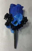 Load image into Gallery viewer, Royal Blue Black Rose Calla Lily Bridal Wedding Bouquet Accessories