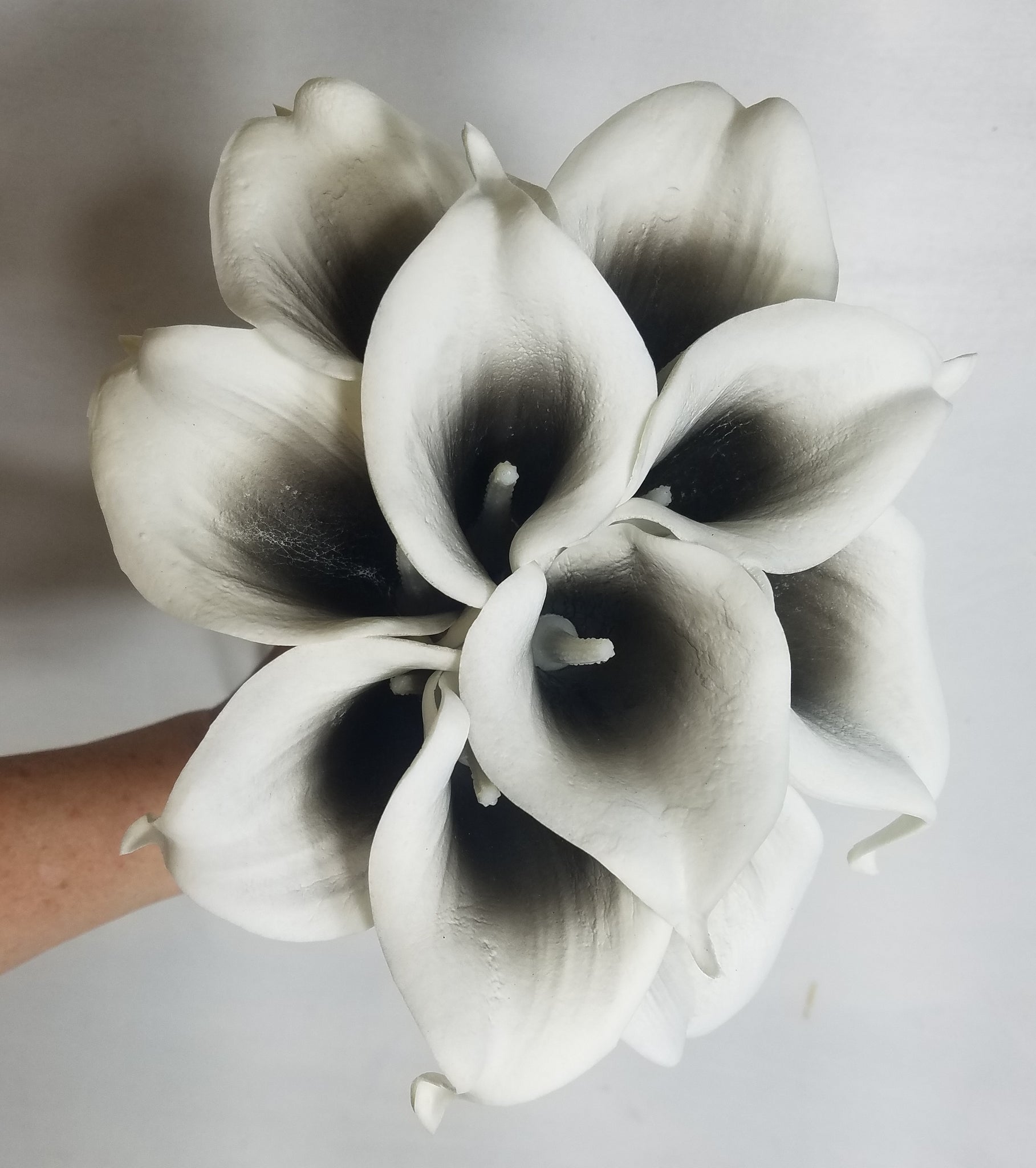 black and white calla lily Black White Calla Lily Bridal Wedding Bouquet Accessories – Bridal Wedding Bouquets