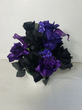 Load image into Gallery viewer, Purple Black Rose Tiger Lily Bridal Wedding Bouquet Accessories