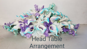 Purple Turquoise Calla Lily Bridal Wedding Bouquet Accessories