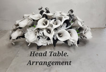 Load image into Gallery viewer, Black White Calla Lily Bridal Wedding Bouquet Accessories