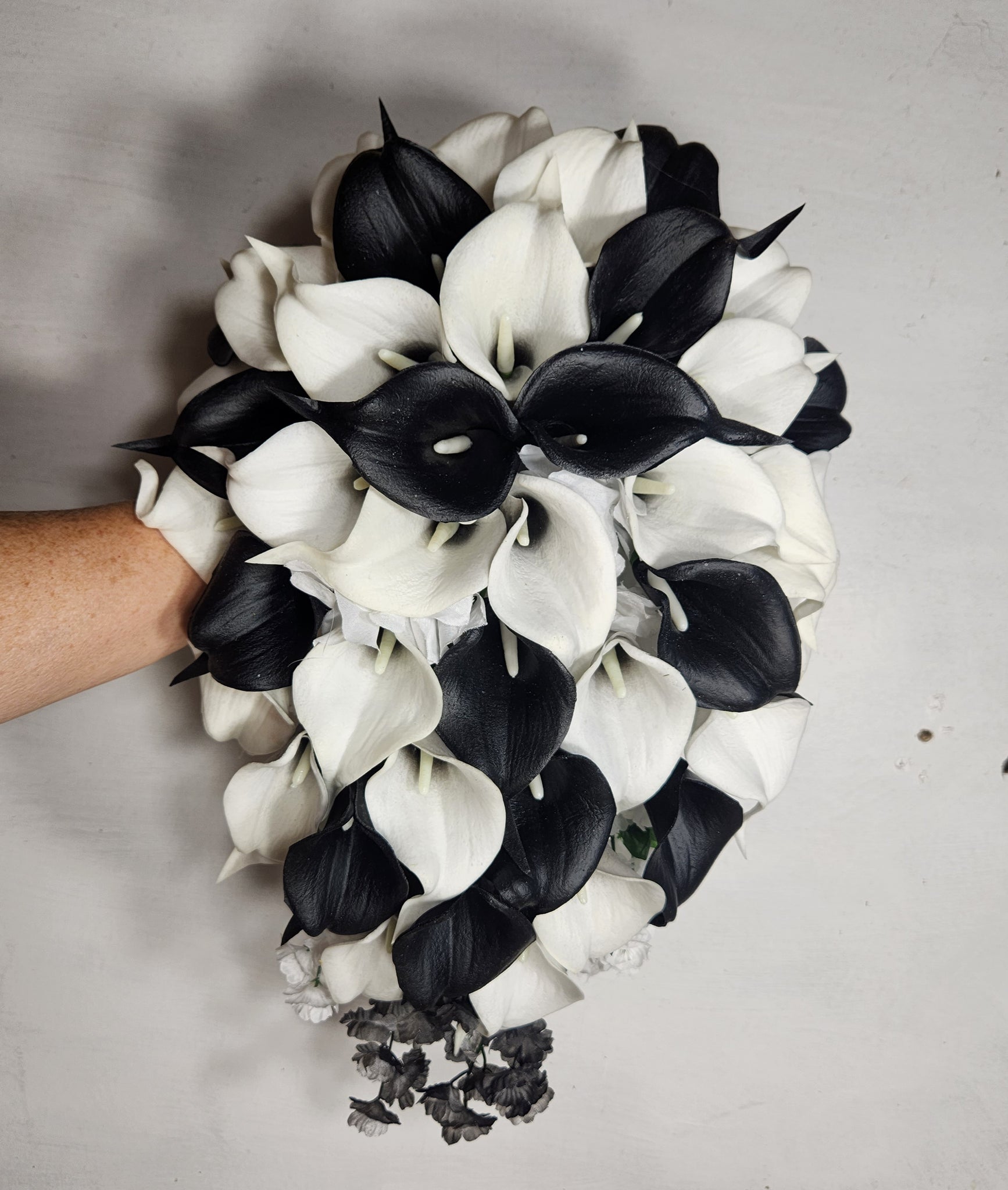 black and white calla lily pictures Black Ivory White Calla Lily Bridal Wedding Bouquet Accessories – Bridal Wedding Bouquets