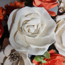 Load image into Gallery viewer, Coral Ivory Rose Sola Wood Bridal Wedding Bouquet Accessories