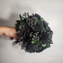 Load image into Gallery viewer, Black Rose Sola Wood Bridal Wedding Bouquet Accessories