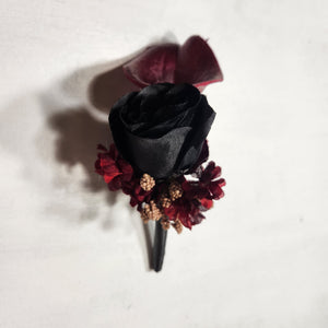 Burgundy Black Rose Calla Lily Bridal Wedding Bouquet Accessories
