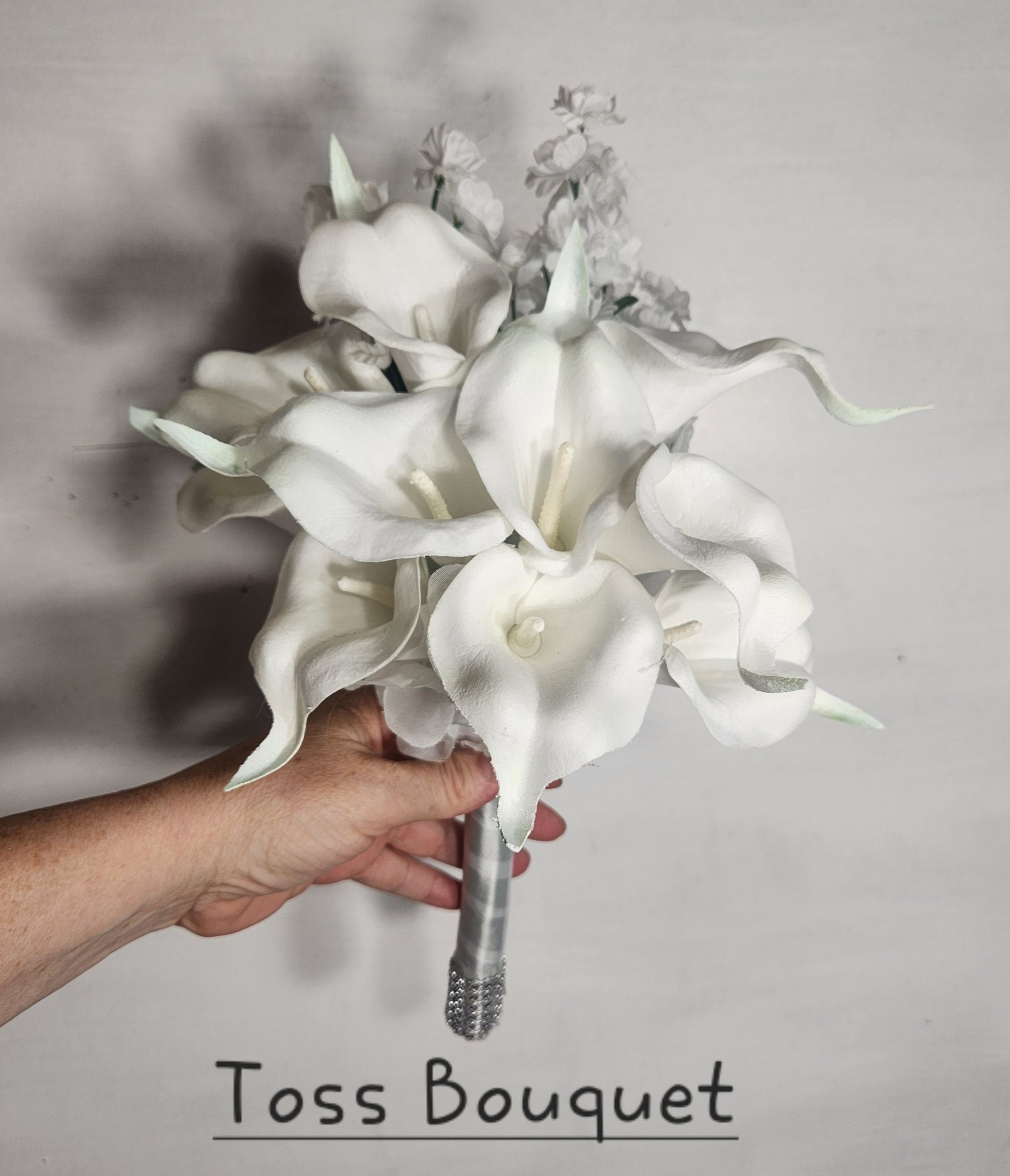 wedding bouquet white lilies Ivory White Calla Lily Bridal Wedding Bouquet Accessories – Bridal Wedding Bouquets