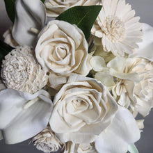 Load image into Gallery viewer, Ivory Rose Calla Lily Sola Wood Bridal Wedding Bouquet Accessories