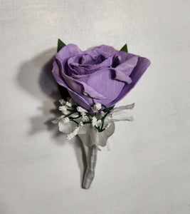 Lavender Ivory Rose Calla Lily Sola Wood Bridal Wedding Bouquet Accessories