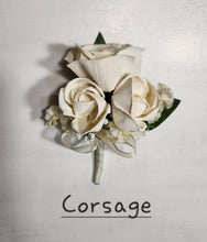 Load image into Gallery viewer, Ivory Rose Calla Lily Sola Wood Bridal Wedding Bouquet Accessories