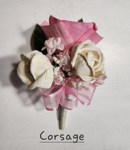 Pink Ivory Rose Calla Lily Real Touch Bridal Wedding Bouquet Accessories