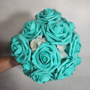 Aqua Tiffany Rose Bridal Wedding Bouquet Accessories