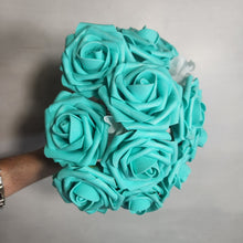 Load image into Gallery viewer, Aqua Tiffany Rose Bridal Wedding Bouquet Accessories