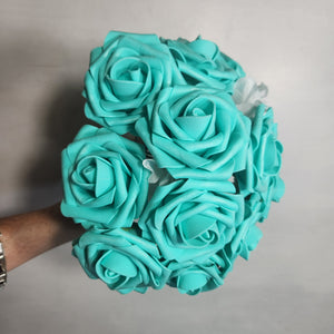 Aqua Tiffany Rose Bridal Wedding Bouquet Accessories