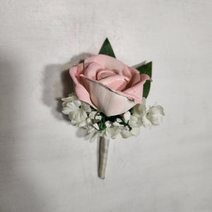 Blush Pink Ivory Rose Calla Lily Sola Bridal Wedding Bouquet Accessories