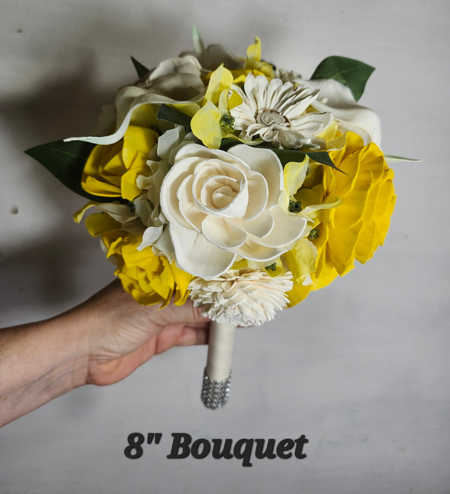 HOOKOK Bouquet – Yellow Carnation and Calla Lily Wedding Bouquet Set, image size:1865x2048