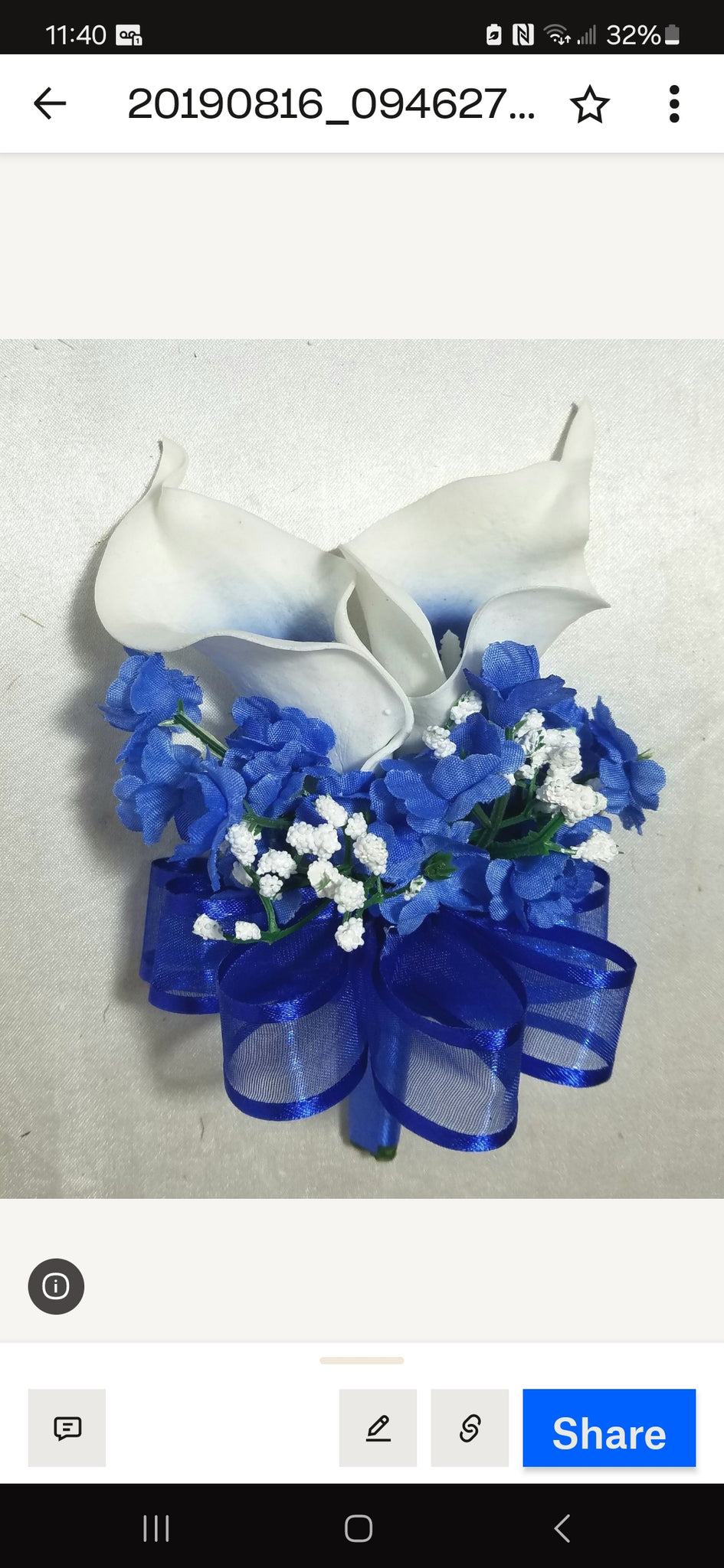 blue and white calla lilies Royal Blue White Calla Lily Bridal Wedding Bouquet Accessories – Bridal Wedding Bouquets