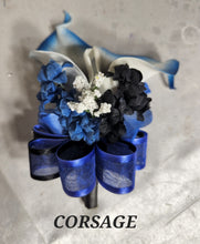 Load image into Gallery viewer, Royal Blue Black Rose Calla Lily Bridal Wedding Accessories