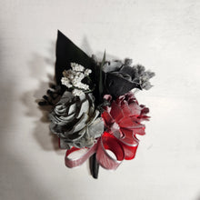 Load image into Gallery viewer, Red Black Silver Real Touch Bridal Wedding Bouquet Accessories