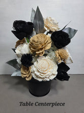 Load image into Gallery viewer, Beige Ivory Black Rose Calla Lily Sola Bridal Wedding Bouquet Accessories
