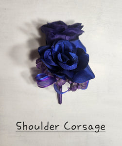 Purple Royal Blue Rose Calla Lily Bridal Wedding Bouquet Accessories