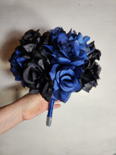 Load image into Gallery viewer, Navy Blue Black Rose Bridal Wedding Bouquet Accessories