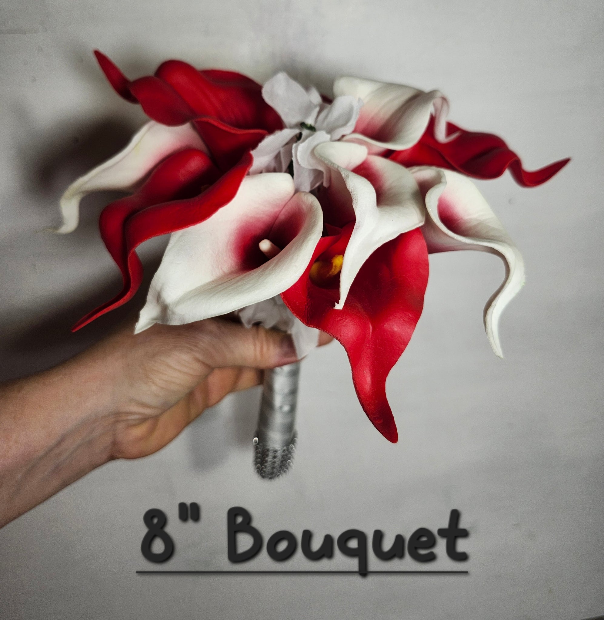 white and red calla lily bouquet Red White Calla Lily Bridal Wedding Bouquet Accessories – Bridal Wedding Bouquets