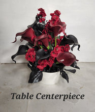 Load image into Gallery viewer, Burgundy Black Calla Lily Bridal Wedding Bouquet Accessories