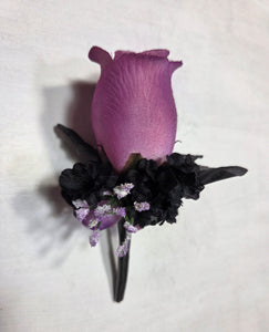 Magenta Black Rose Calla Lily Bridal Wedding Bouquet Accessories