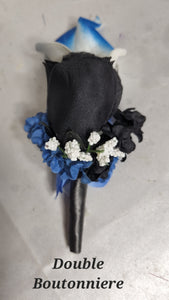 Royal Blue Black Rose Calla Lily Bridal Wedding Accessories
