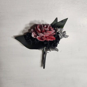 Red Black Silver Real Touch Bridal Wedding Bouquet Accessories