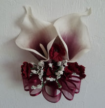Load image into Gallery viewer, Burgundy Ivory Rose Calla Lily