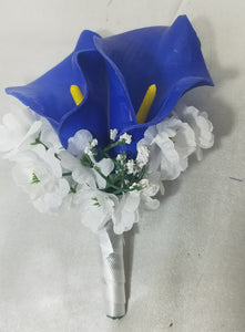 Horizon Royal Blue White Rose Calla Lily