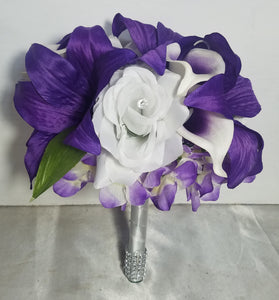 Purple White Rose Tiger Lily