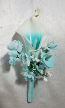 Load image into Gallery viewer, Aqua White Rose Calla Lily