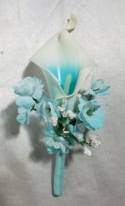 Aqua White Rose Calla Lily