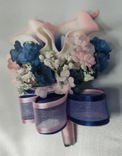 Load image into Gallery viewer, Pink Navy Blue Rose Calla Lily Bridal Wedding Bouquet Accessories