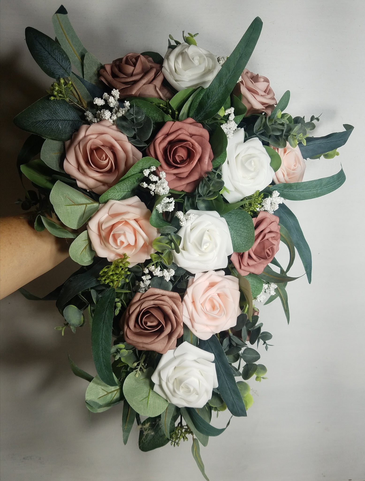 Wedding Bouquet, Dusty Rose Bridal Bouquet, Mauve Wedding Bouquet