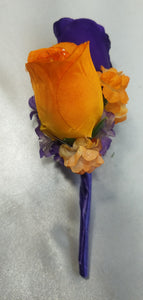 Orange Purple Rose Tiger Lily Bridal Wedding Bouquet Accessories