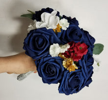 Load image into Gallery viewer, Burgundy Navy Blue Ivory Rose