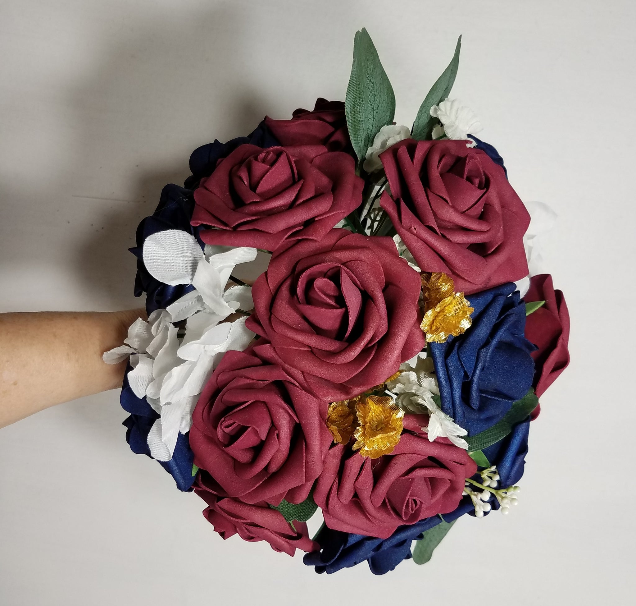 navy blue and burgundy wedding dress Navy + Burgundy Design for a Vineyard Wedding