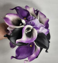 Load image into Gallery viewer, Purple Black White Calla Lily