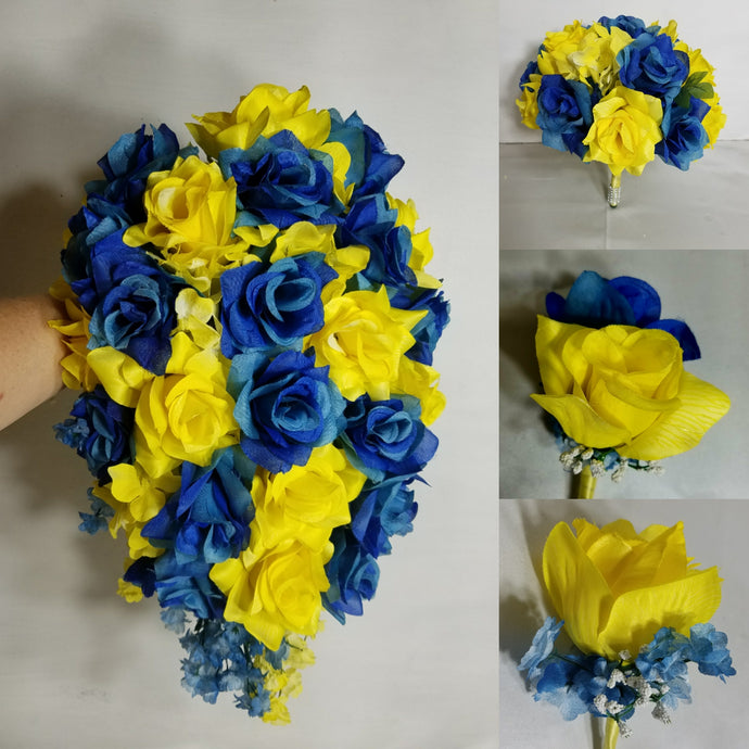 Royal Blue Yellow Rose