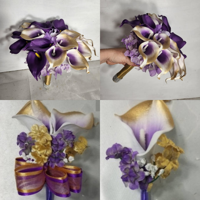 Purple Gold Calla Lily