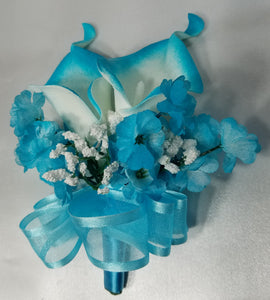 Turquoise White Rose Calla Lily